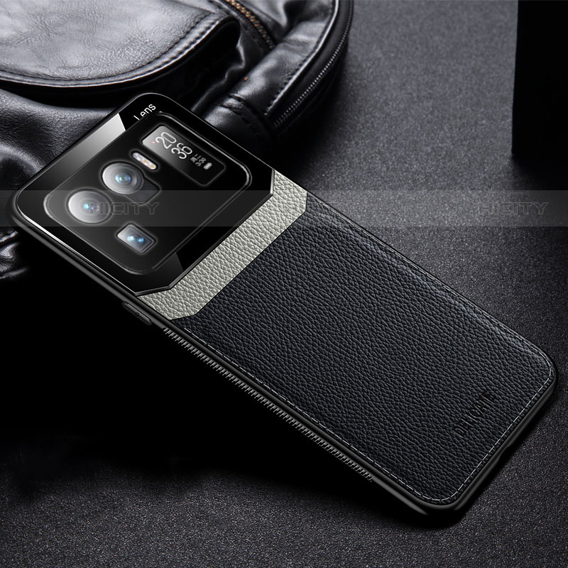 Funda Silicona Goma de Cuero Carcasa con Magnetico S01 para Xiaomi Mi 11 Ultra 5G Negro