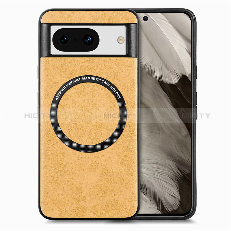 Funda Silicona Goma de Cuero Carcasa con Magnetico S01D para Google Pixel 8 5G