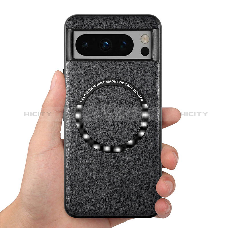 Funda Silicona Goma de Cuero Carcasa con Magnetico S01D para Google Pixel 8 Pro 5G