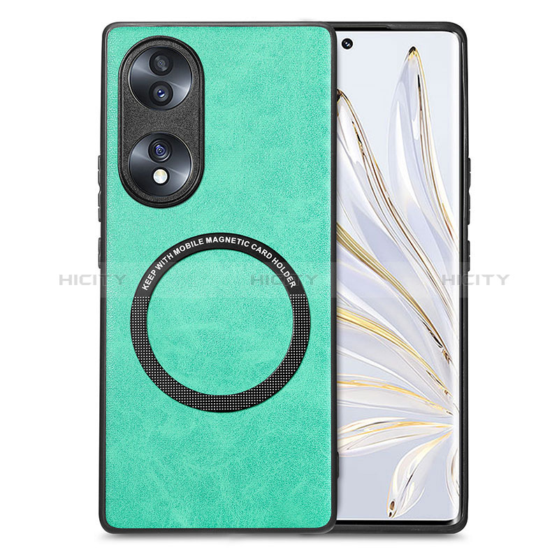 Funda Silicona Goma de Cuero Carcasa con Magnetico S01D para Huawei Honor 70 5G