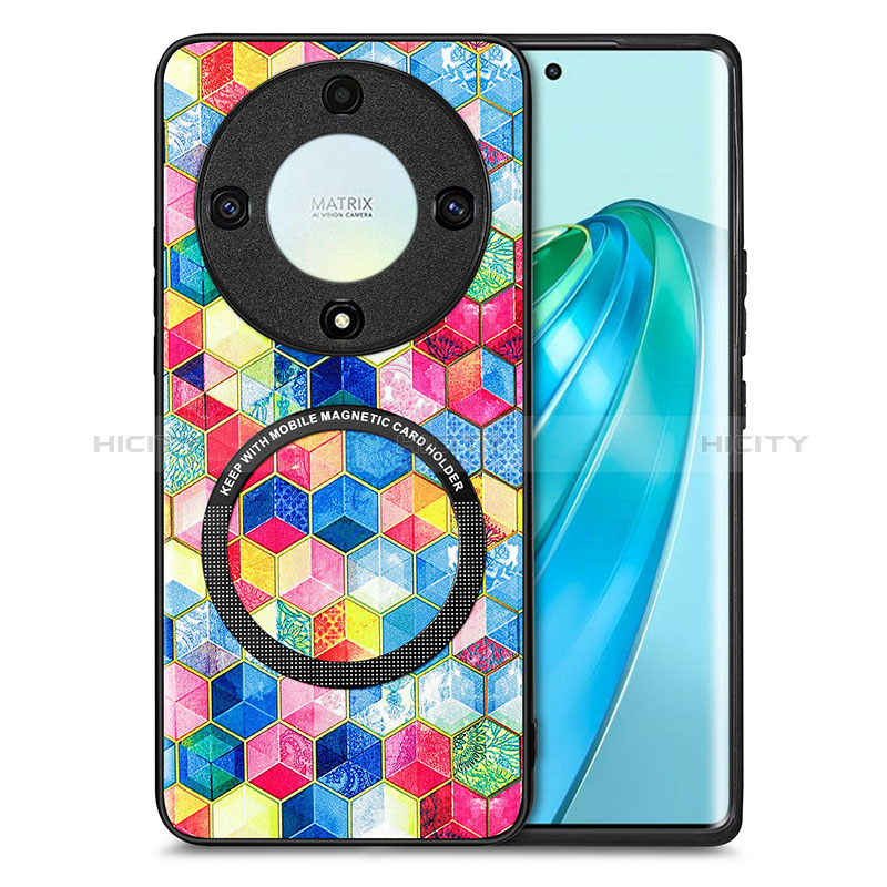 Funda Silicona Goma de Cuero Carcasa con Magnetico S01D para Huawei Honor Magic5 Lite 5G