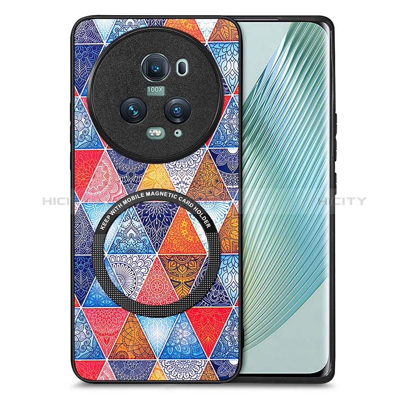 Funda Silicona Goma de Cuero Carcasa con Magnetico S01D para Huawei Honor Magic5 Pro 5G