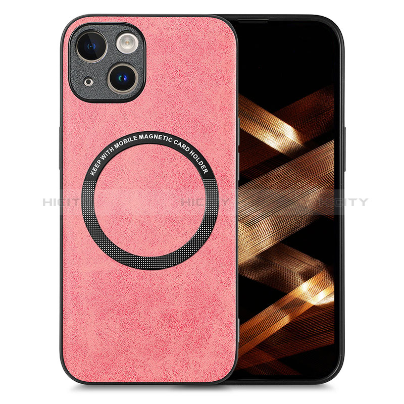 Funda Silicona Goma de Cuero Carcasa con Magnetico S02D para Apple iPhone 14 Plus