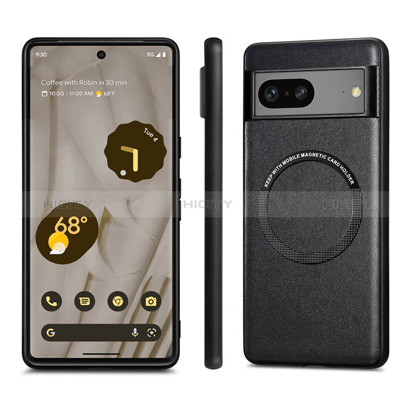 Funda Silicona Goma de Cuero Carcasa con Magnetico S02D para Google Pixel 7 5G