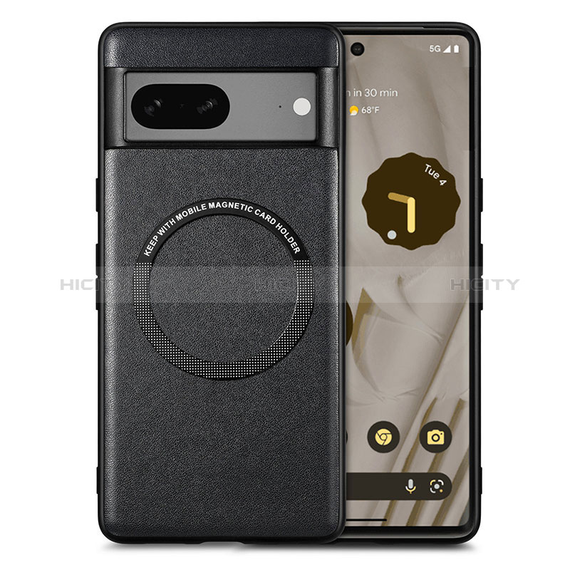 Funda Silicona Goma de Cuero Carcasa con Magnetico S02D para Google Pixel 7 5G