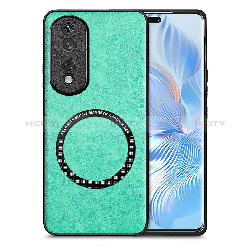 Funda Silicona Goma de Cuero Carcasa con Magnetico S02D para Huawei Honor 80 Pro Flat 5G