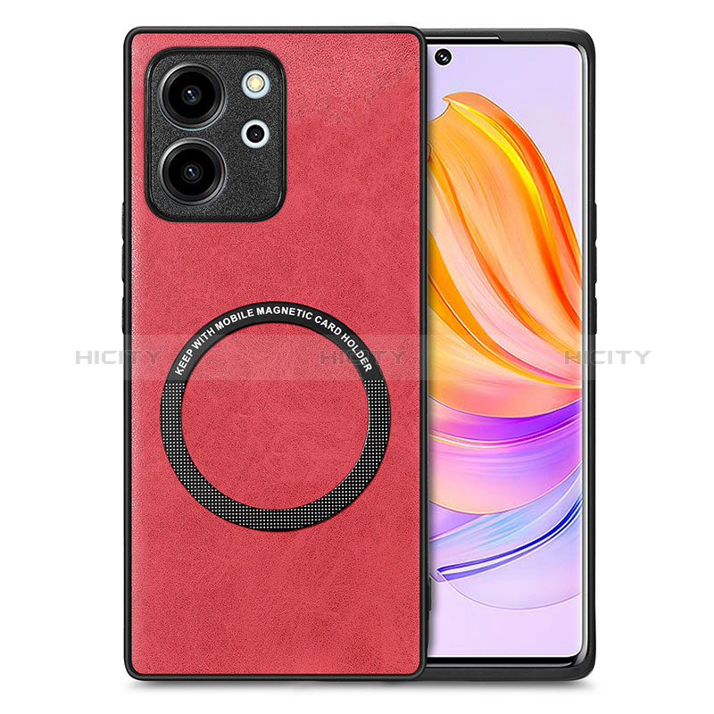 Funda Silicona Goma de Cuero Carcasa con Magnetico S02D para Huawei Honor 80 SE 5G