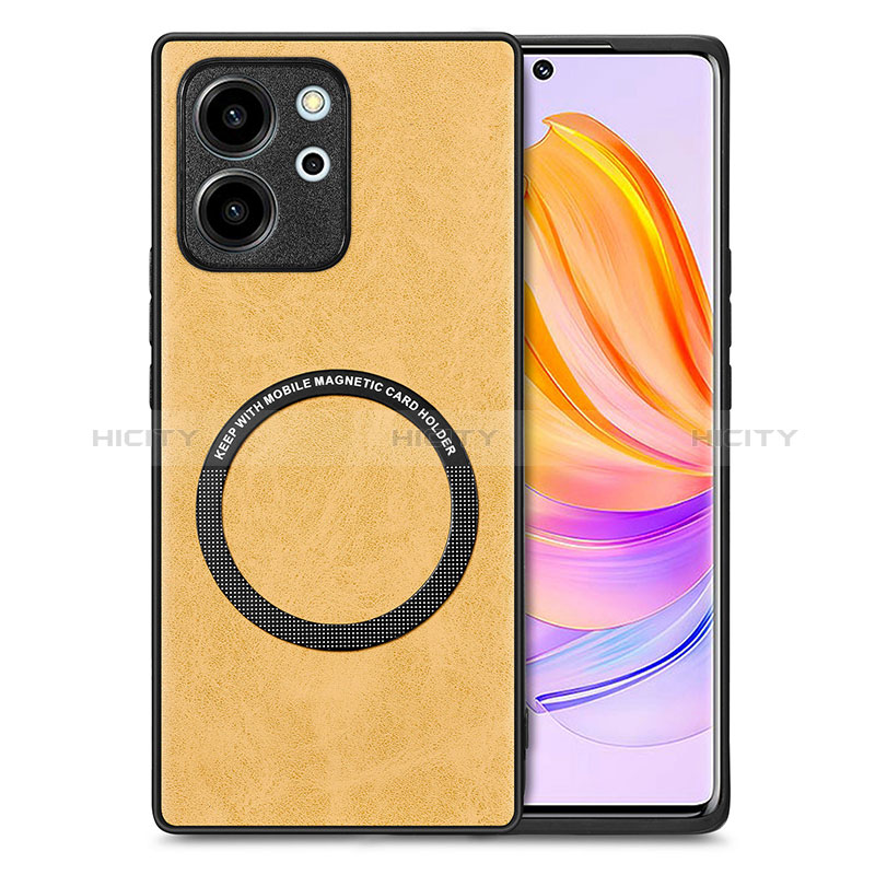 Funda Silicona Goma de Cuero Carcasa con Magnetico S02D para Huawei Honor 80 SE 5G