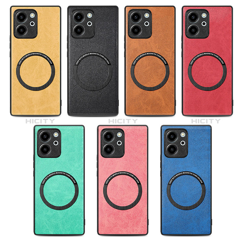 Funda Silicona Goma de Cuero Carcasa con Magnetico S02D para Huawei Honor 80 SE 5G