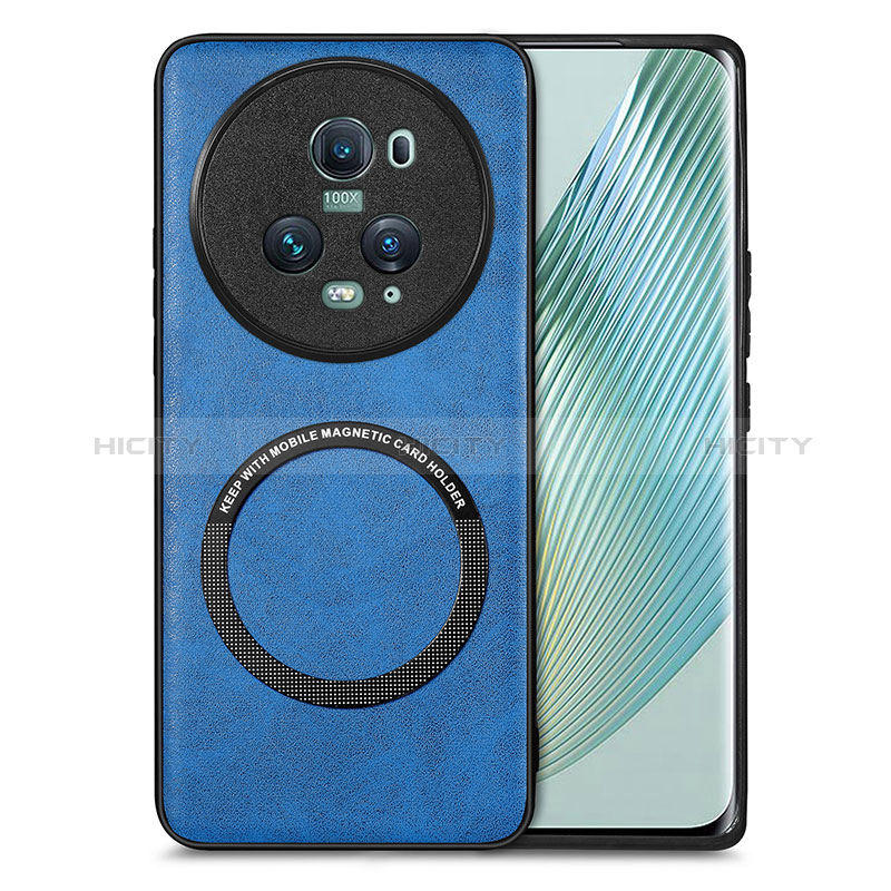 Funda Silicona Goma de Cuero Carcasa con Magnetico S02D para Huawei Honor Magic5 Pro 5G