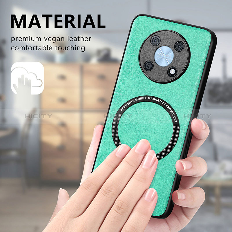 Funda Silicona Goma de Cuero Carcasa con Magnetico S02D para Huawei Nova Y90