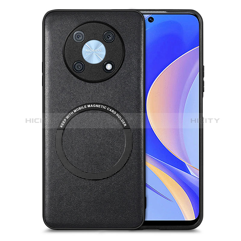 Funda Silicona Goma de Cuero Carcasa con Magnetico S02D para Huawei Nova Y90