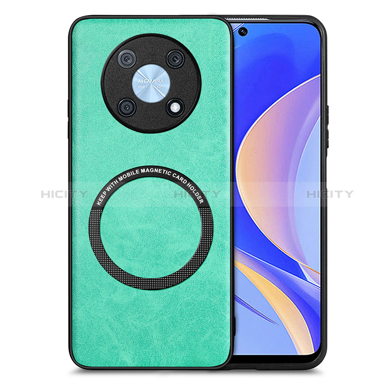 Funda Silicona Goma de Cuero Carcasa con Magnetico S02D para Huawei Nova Y90