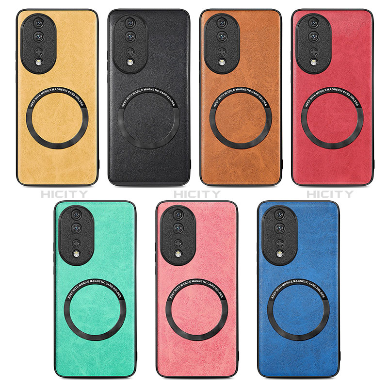 Funda Silicona Goma de Cuero Carcasa con Magnetico S03D para Huawei Honor 80 5G