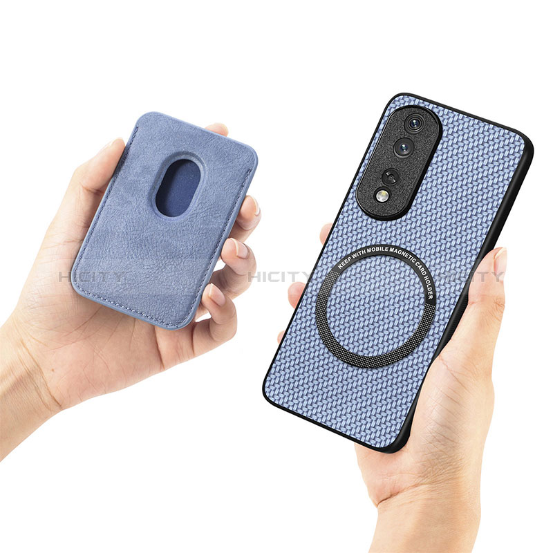 Funda Silicona Goma de Cuero Carcasa con Magnetico S03D para Huawei Honor 80 Pro 5G