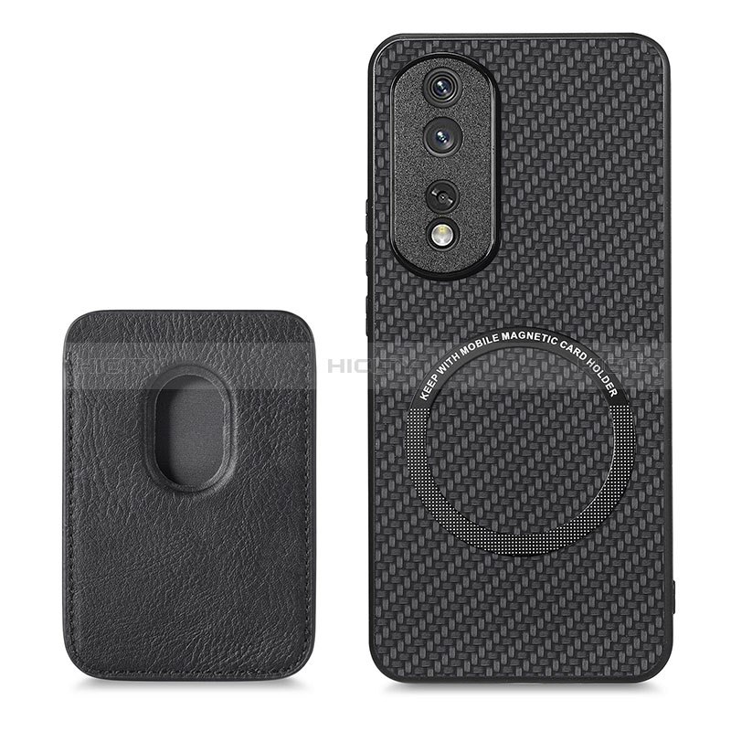 Funda Silicona Goma de Cuero Carcasa con Magnetico S03D para Huawei Honor 80 Pro 5G