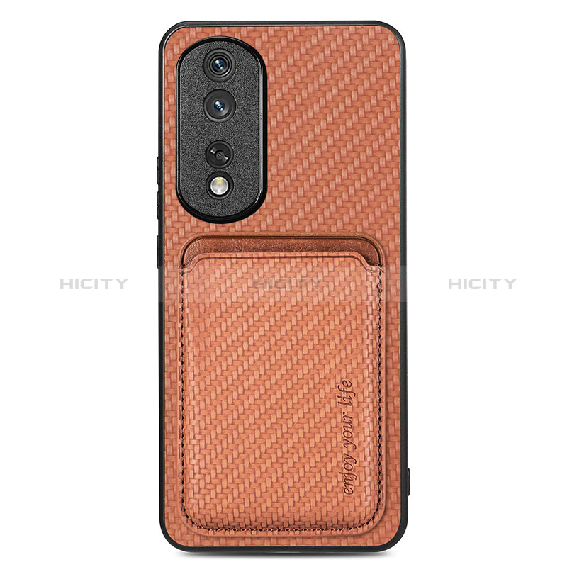 Funda Silicona Goma de Cuero Carcasa con Magnetico S03D para Huawei Honor 80 Pro 5G