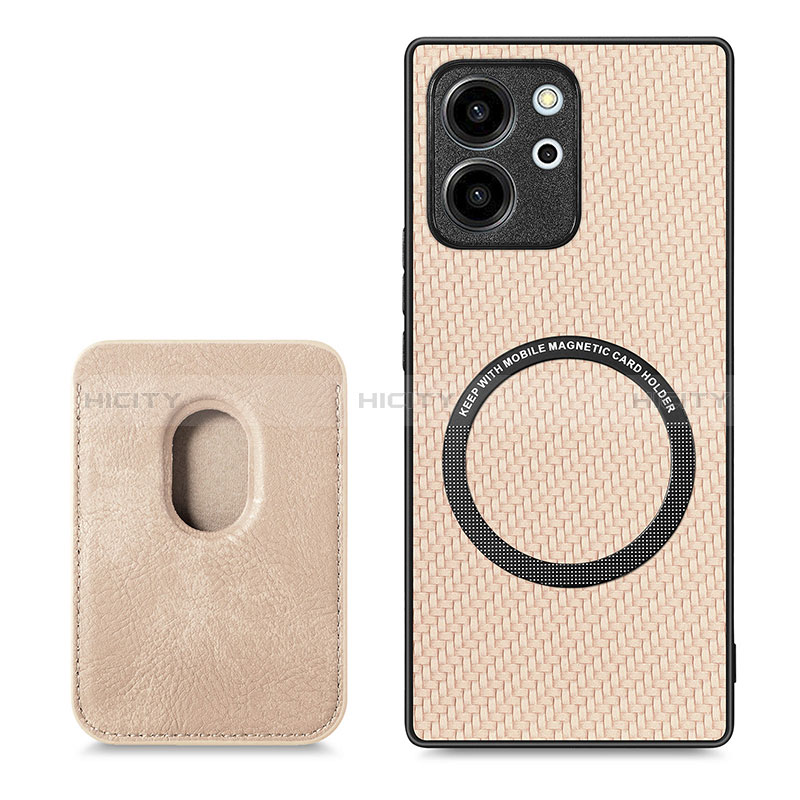 Funda Silicona Goma de Cuero Carcasa con Magnetico S03D para Huawei Honor 80 SE 5G