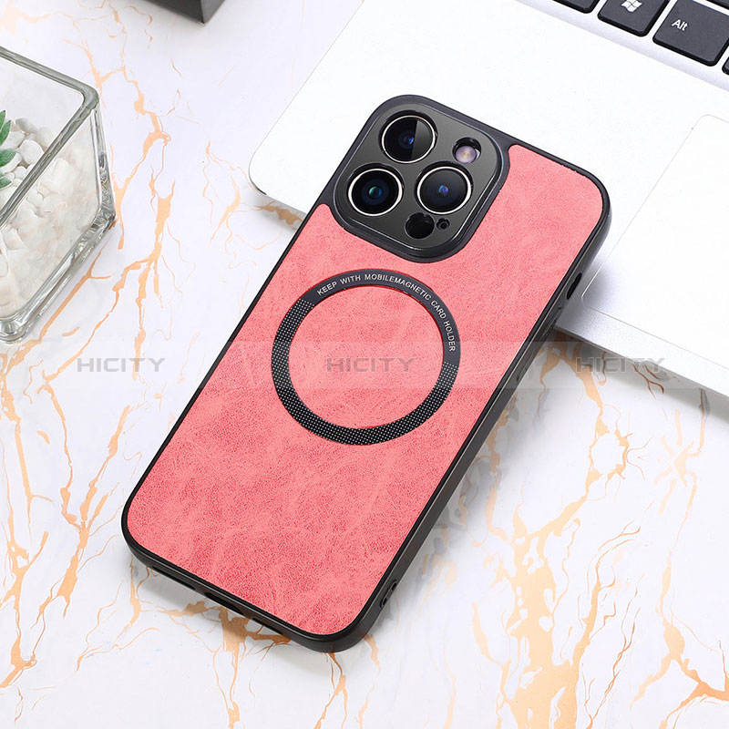 Funda Silicona Goma de Cuero Carcasa con Magnetico S11D para Apple iPhone 13 Pro