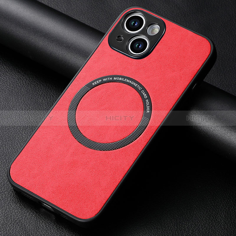 Funda Silicona Goma de Cuero Carcasa con Magnetico S11D para Apple iPhone 14