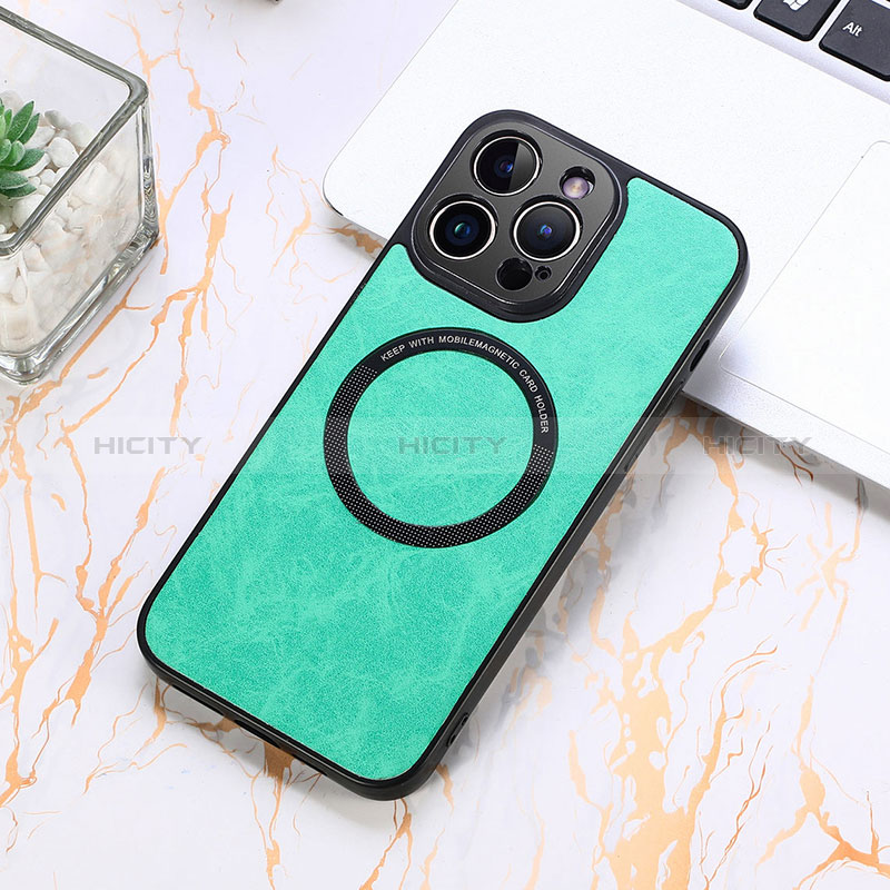 Funda Silicona Goma de Cuero Carcasa con Magnetico S11D para Apple iPhone 14 Pro Max