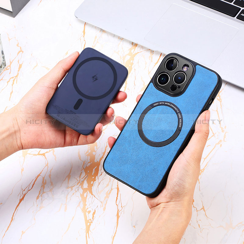 Funda Silicona Goma de Cuero Carcasa con Magnetico S11D para Apple iPhone 16 Pro