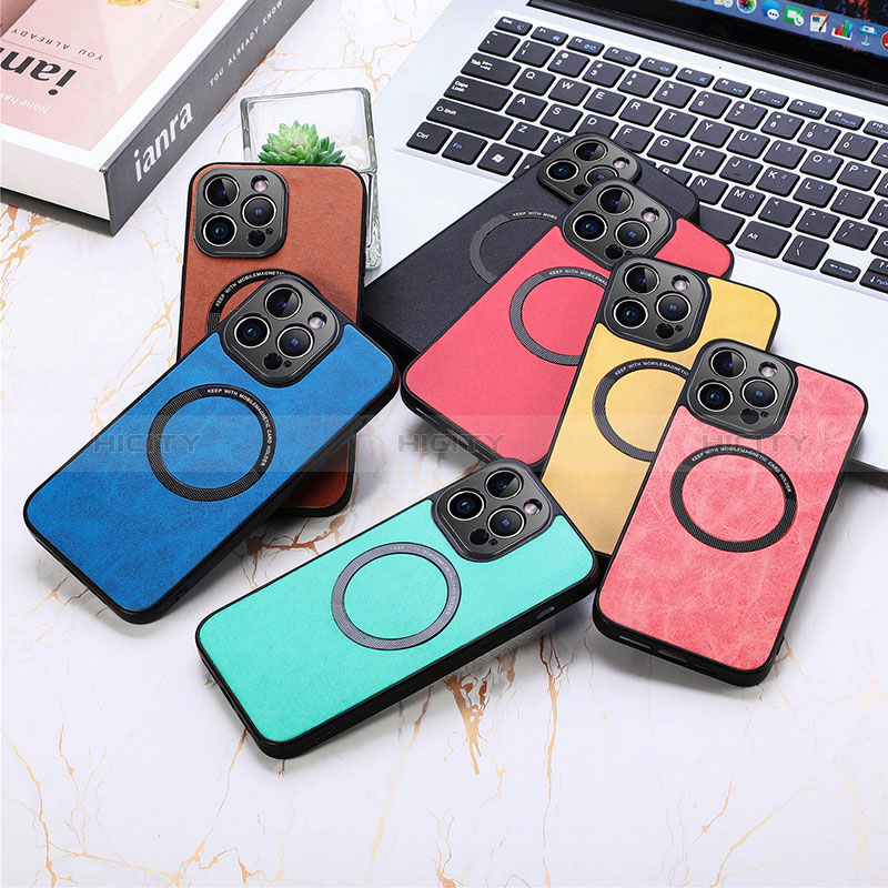 Funda Silicona Goma de Cuero Carcasa con Magnetico S11D para Apple iPhone 16 Pro