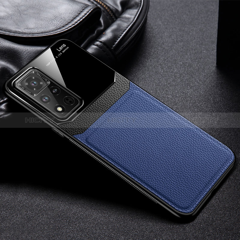 Funda Silicona Goma de Cuero Carcasa FL1 para Huawei Honor V40 5G Azul