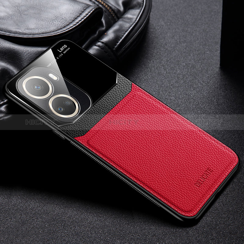 Funda Silicona Goma de Cuero Carcasa FL1 para Huawei Nova 10 SE Rojo