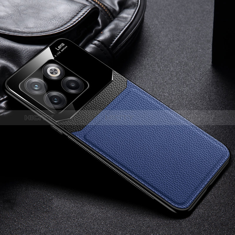 Funda Silicona Goma de Cuero Carcasa FL1 para OnePlus 10T 5G Azul