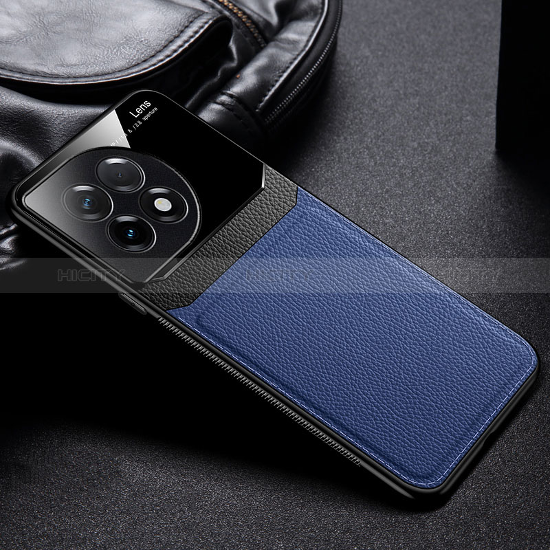 Funda Silicona Goma de Cuero Carcasa FL1 para OnePlus 11R 5G Azul