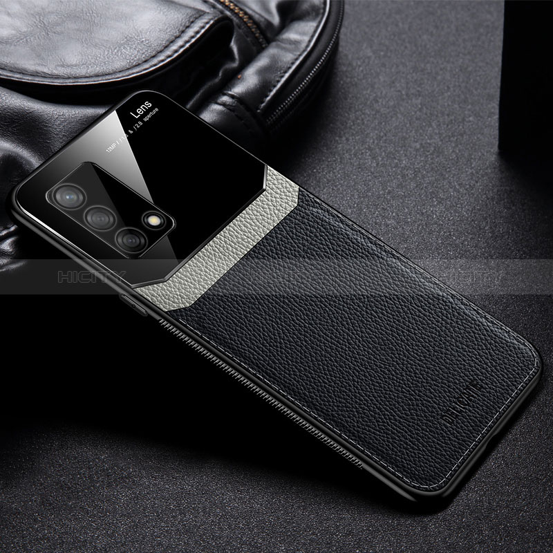 Funda Silicona Goma de Cuero Carcasa FL1 para Oppo F19 Negro