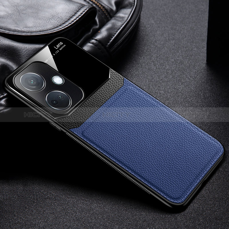 Funda Silicona Goma de Cuero Carcasa FL1 para Oppo K11 5G Azul