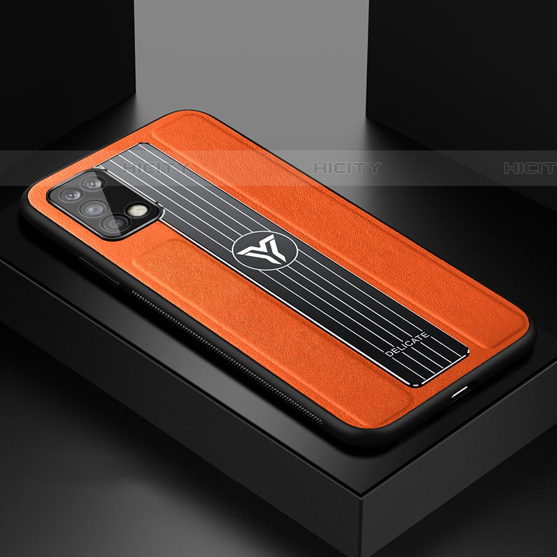 Funda Silicona Goma de Cuero Carcasa FL1 para Samsung Galaxy A03s Naranja