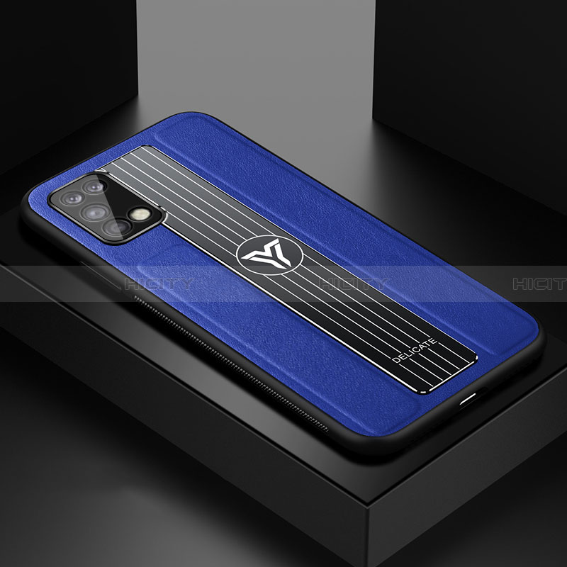 Funda Silicona Goma de Cuero Carcasa FL1 para Samsung Galaxy F02S SM-E025F Azul