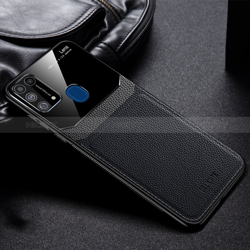 Funda Silicona Goma de Cuero Carcasa FL1 para Samsung Galaxy M31 Negro