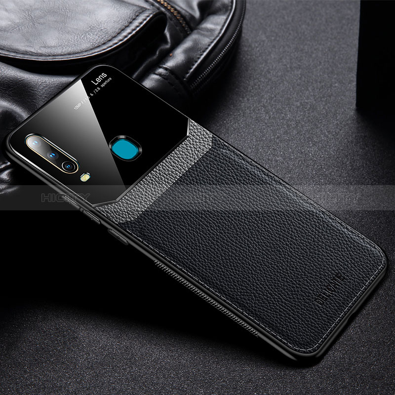 Funda Silicona Goma de Cuero Carcasa FL1 para Vivo Y3s Negro