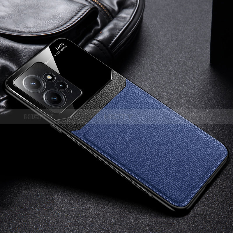 Funda Silicona Goma de Cuero Carcasa FL1 para Xiaomi Redmi 12 4G Azul