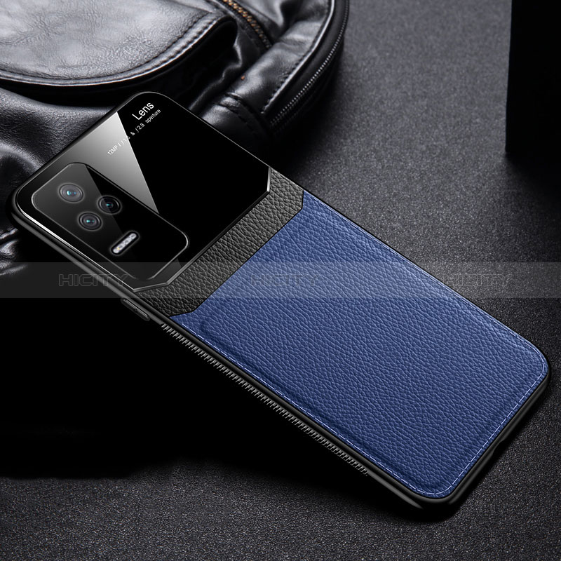 Funda Silicona Goma de Cuero Carcasa FL1 para Xiaomi Redmi K40S 5G Azul