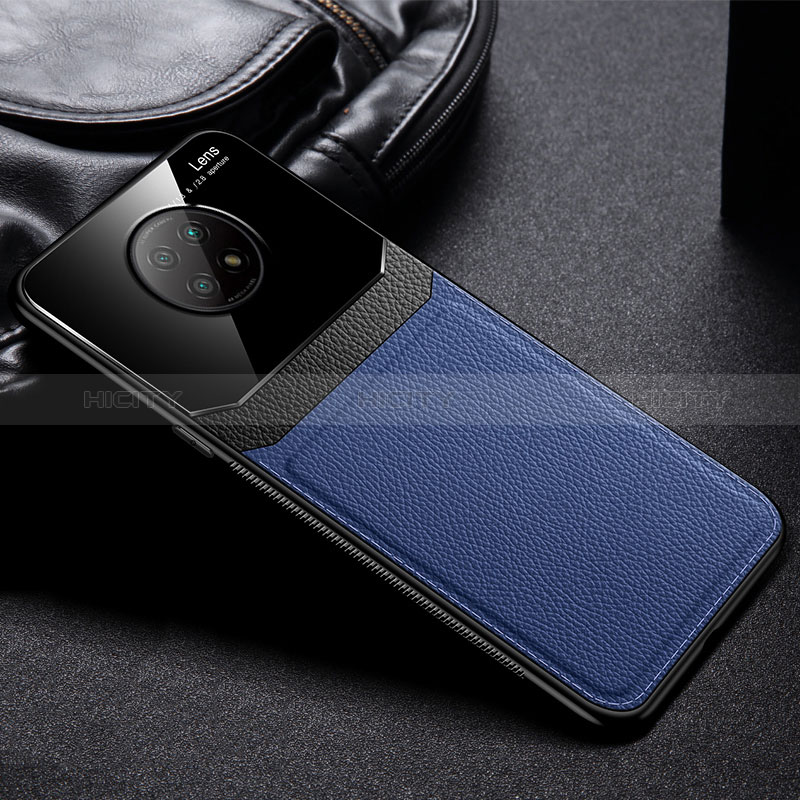 Funda Silicona Goma de Cuero Carcasa FL1 para Xiaomi Redmi Note 9 5G Azul