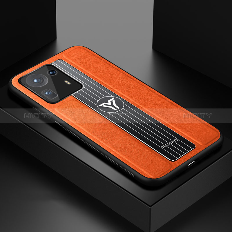 Funda Silicona Goma de Cuero Carcasa FL2 para Xiaomi Mi Mix 4 5G Naranja