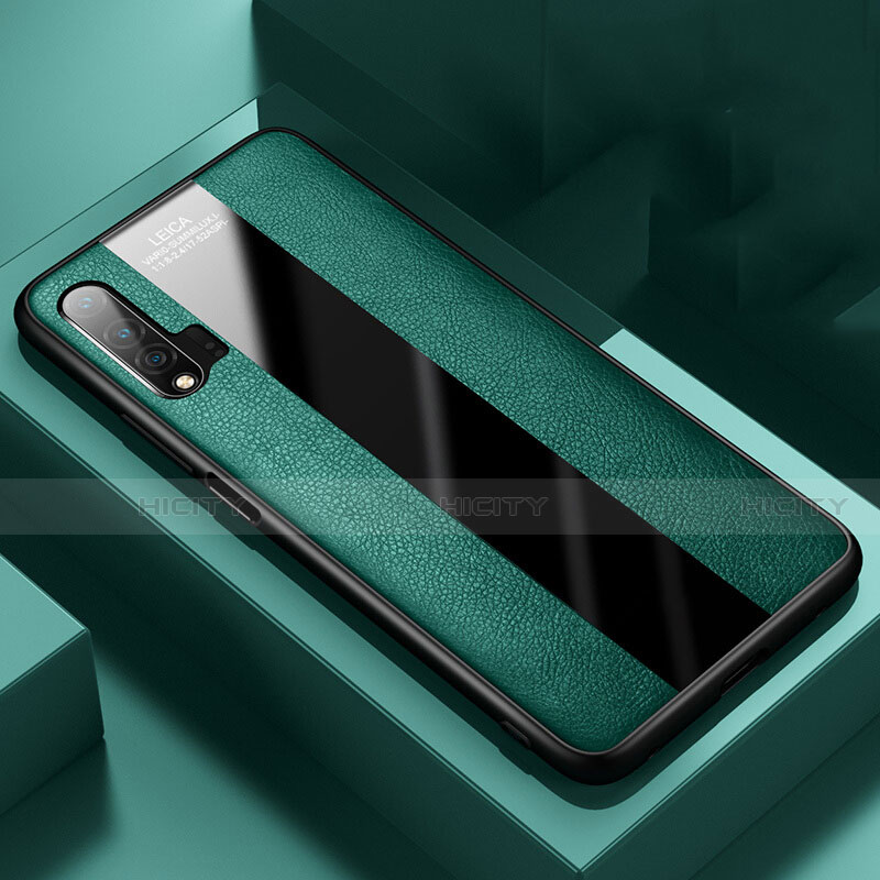 Funda Silicona Goma de Cuero Carcasa H01 para Huawei Nova 6 5G Verde