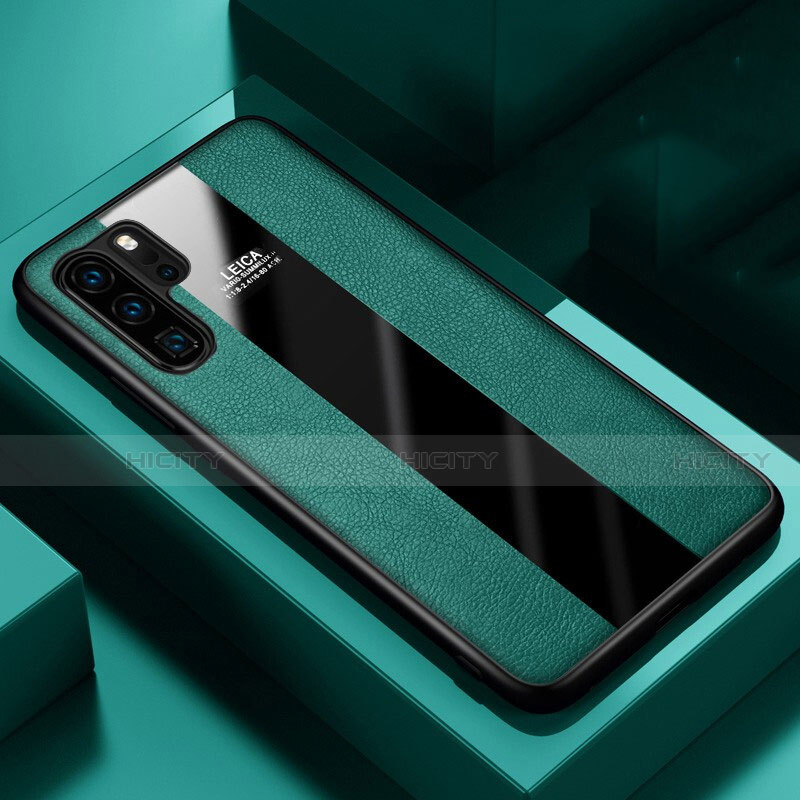 Funda Silicona Goma de Cuero Carcasa H01 para Huawei P30 Pro Verde