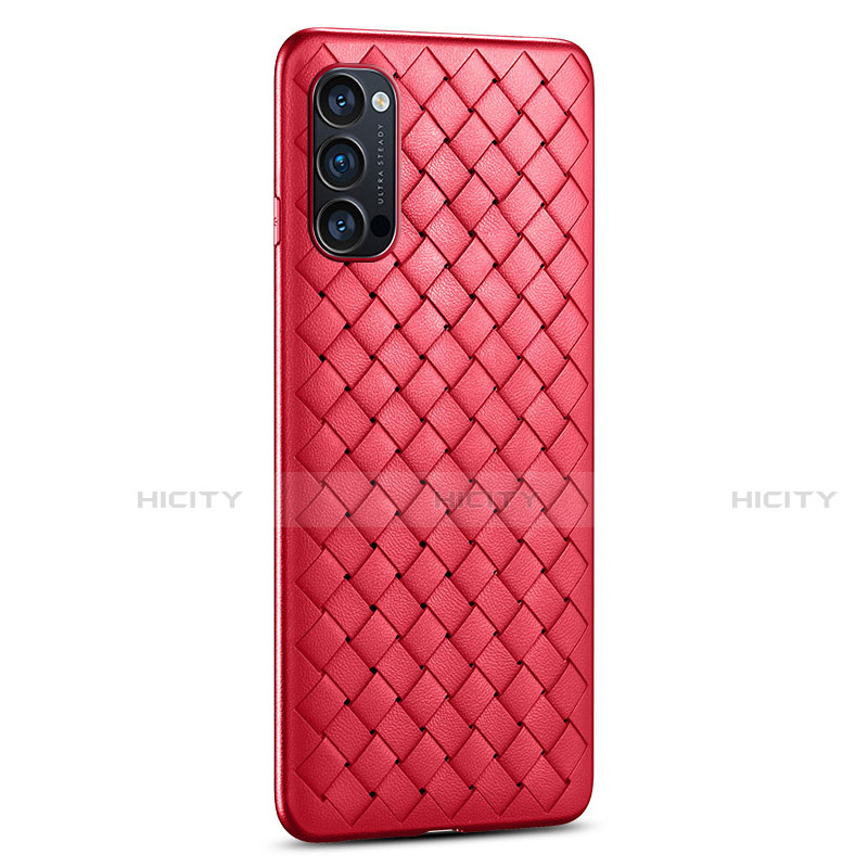 Funda Silicona Goma de Cuero Carcasa H01 para Oppo Reno4 5G