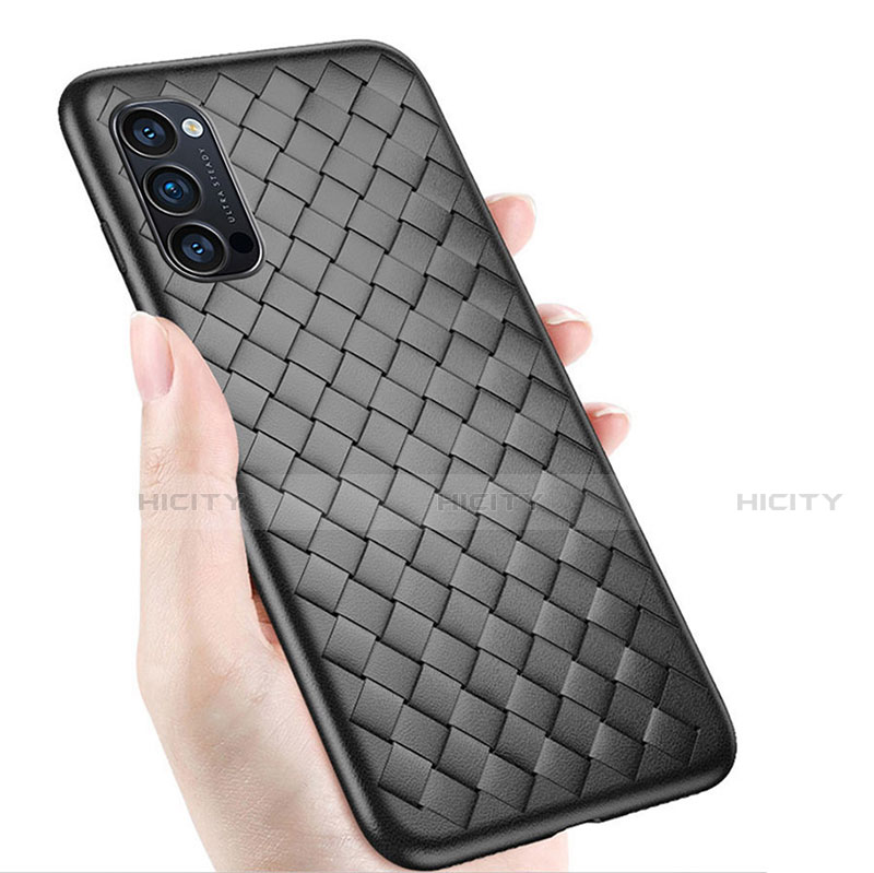 Funda Silicona Goma de Cuero Carcasa H01 para Oppo Reno4 5G