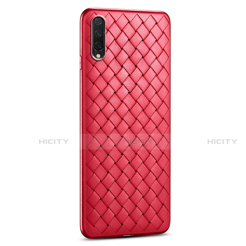 Funda Silicona Goma de Cuero Carcasa H01 para Xiaomi Mi A3 Rojo