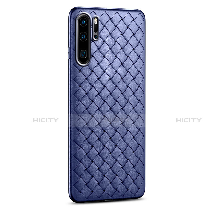 Funda Silicona Goma de Cuero Carcasa H02 para Huawei P30 Pro Azul