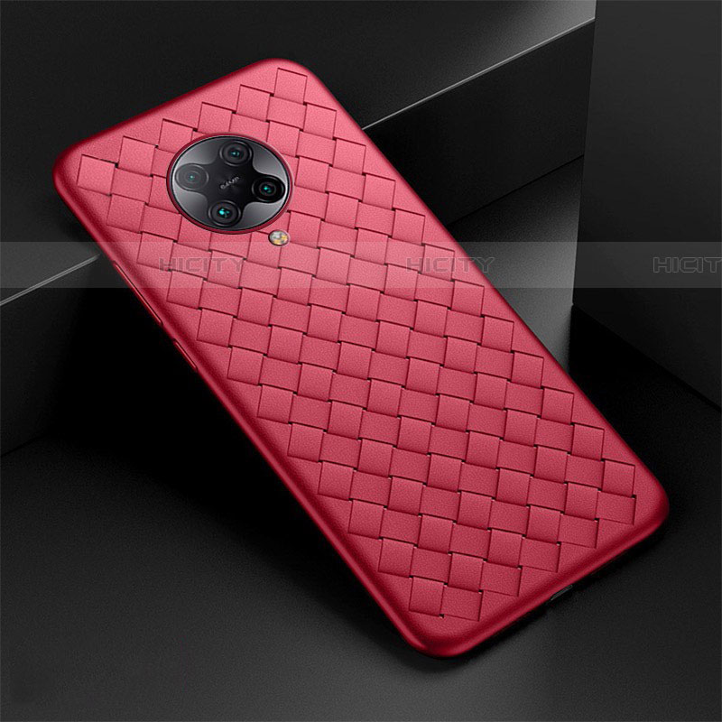 Funda Silicona Goma de Cuero Carcasa H02 para Xiaomi Poco F2 Pro Rojo