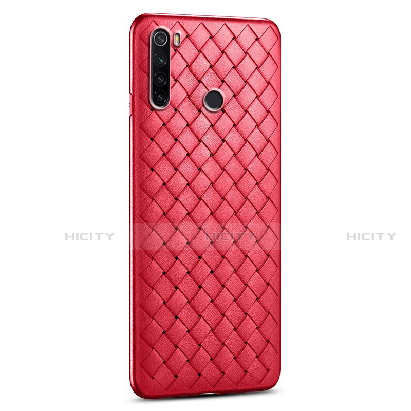 Funda Silicona Goma de Cuero Carcasa H02 para Xiaomi Redmi Note 8 (2021) Rojo