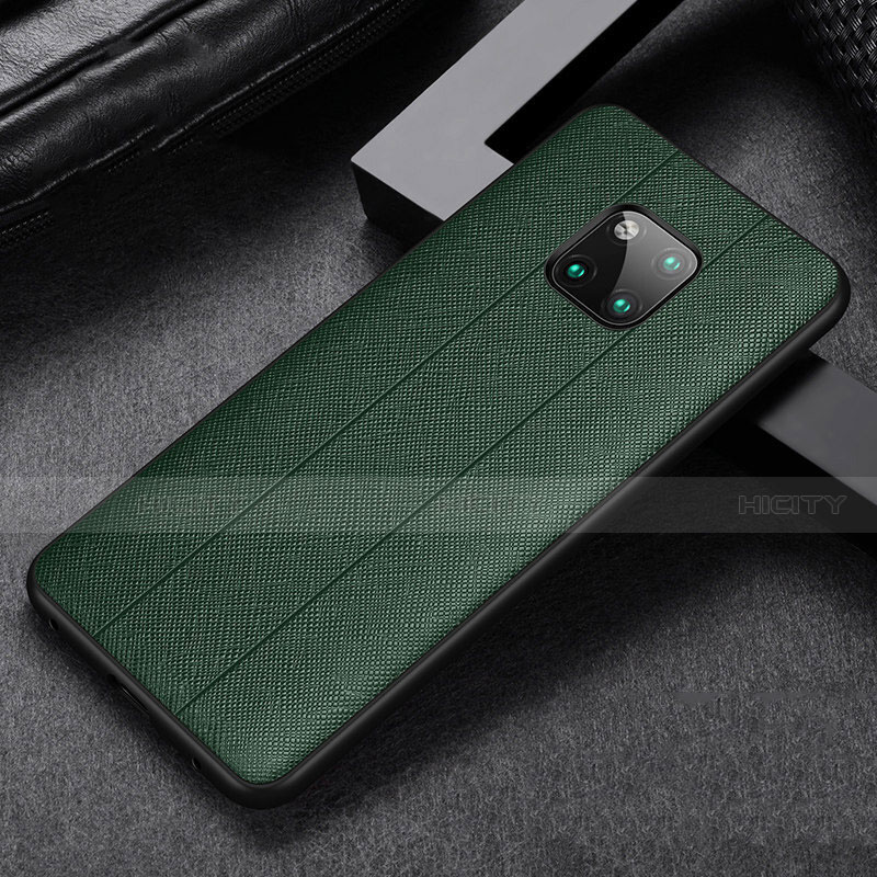 Funda Silicona Goma de Cuero Carcasa H03 para Huawei Mate 20 Pro Verde